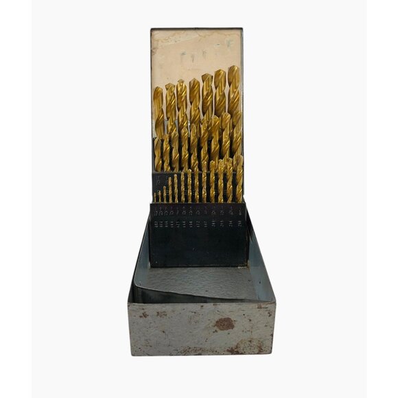 Craftsman 29 Piece Gold Oxide HSS Drill Bit Set Metal Case 1/16" - 1/2" Every 64 - Picture 3 of 10